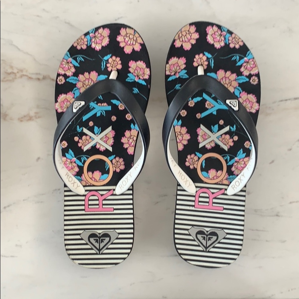 Roxy Girls Floral Flip Flops